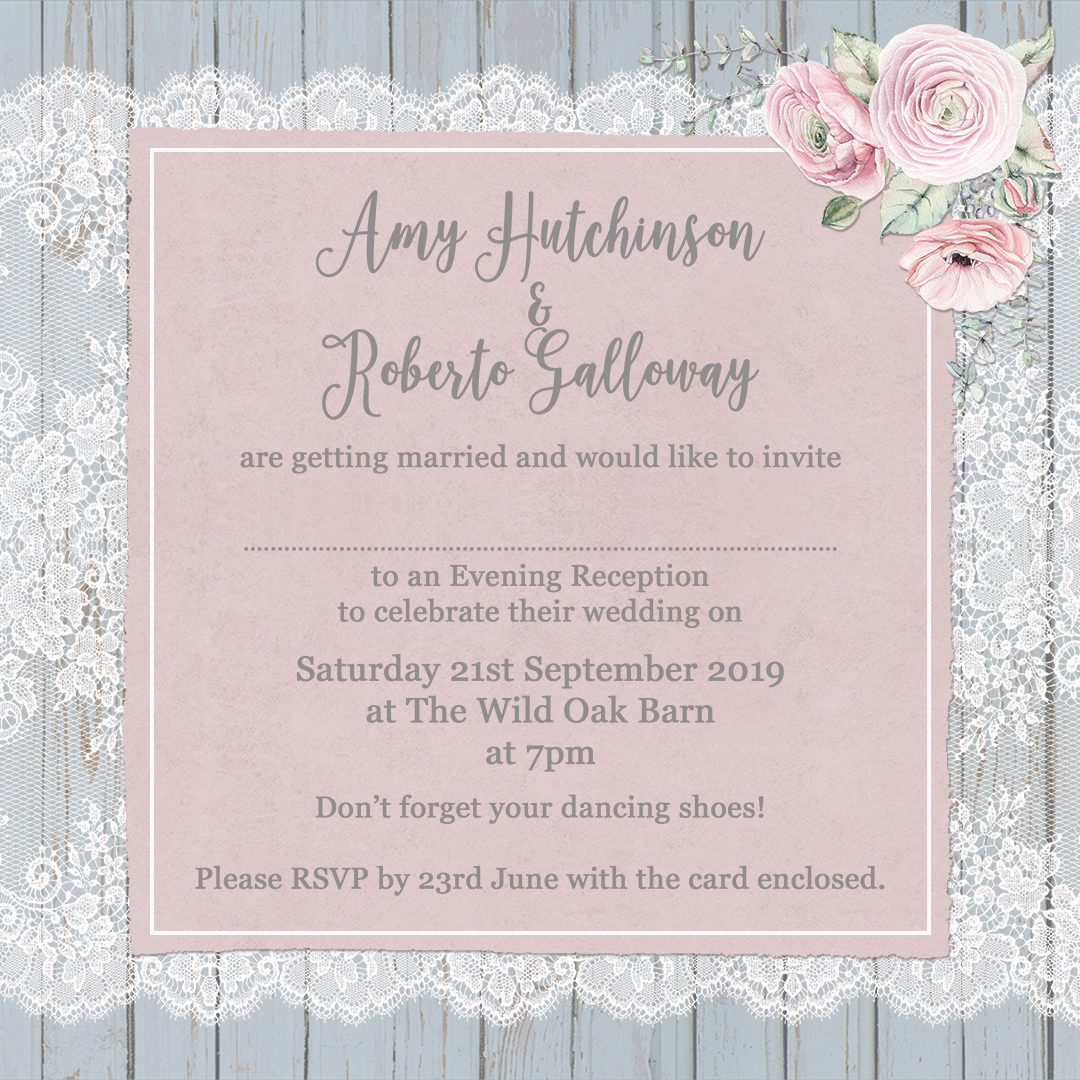 wedding reception invitation wording